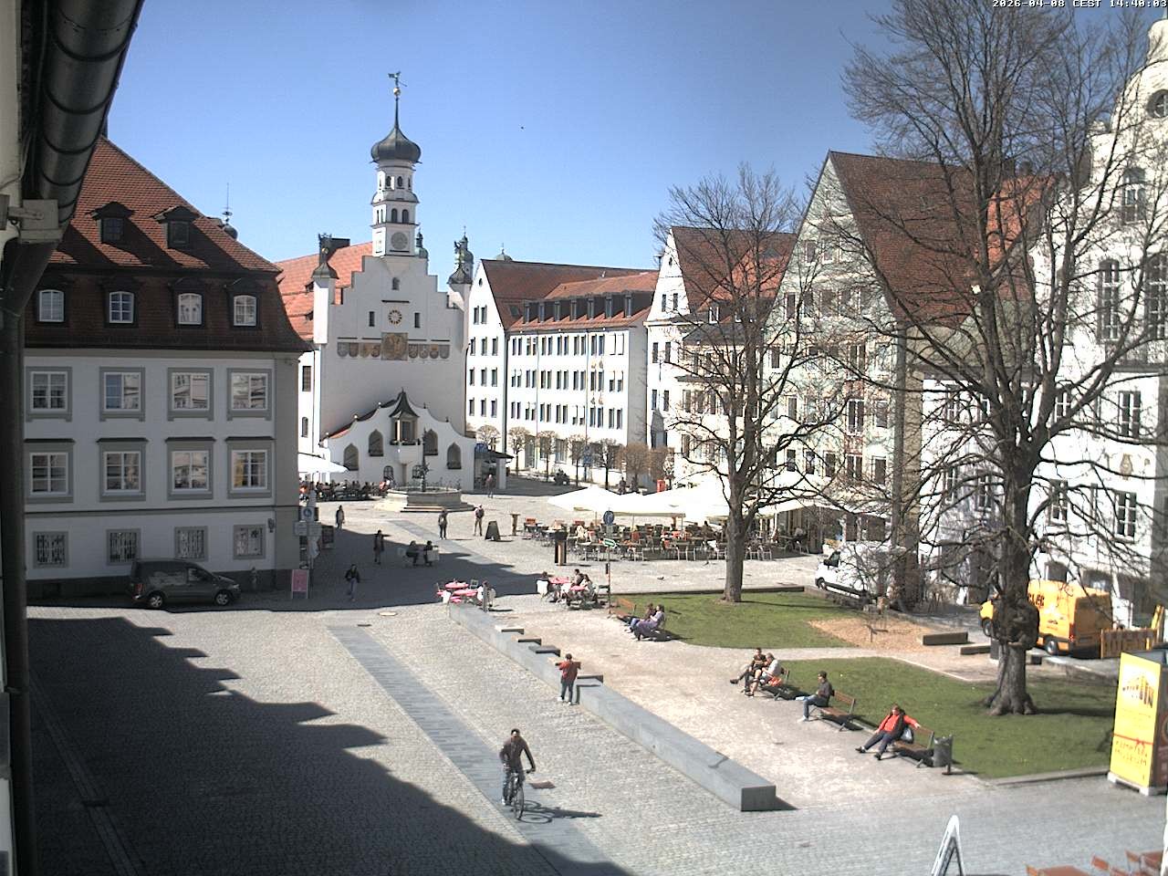 Archiv Foto Webcam Blick auf das Rathaus in Kempten