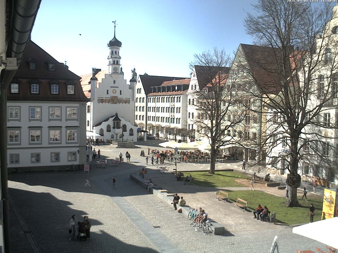 Archiv Foto Webcam Blick auf das Rathaus in Kempten