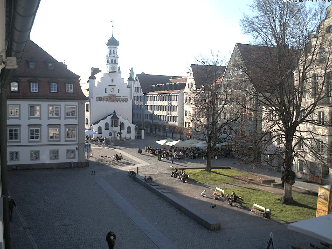 Archiv Foto Webcam Blick auf das Rathaus in Kempten