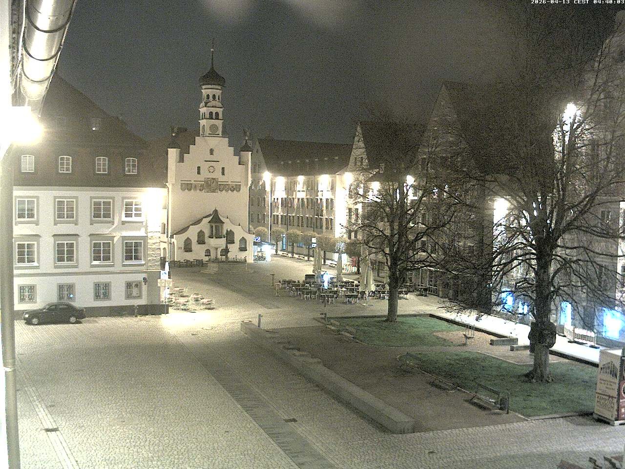Archiv Foto Webcam Blick auf das Rathaus in Kempten