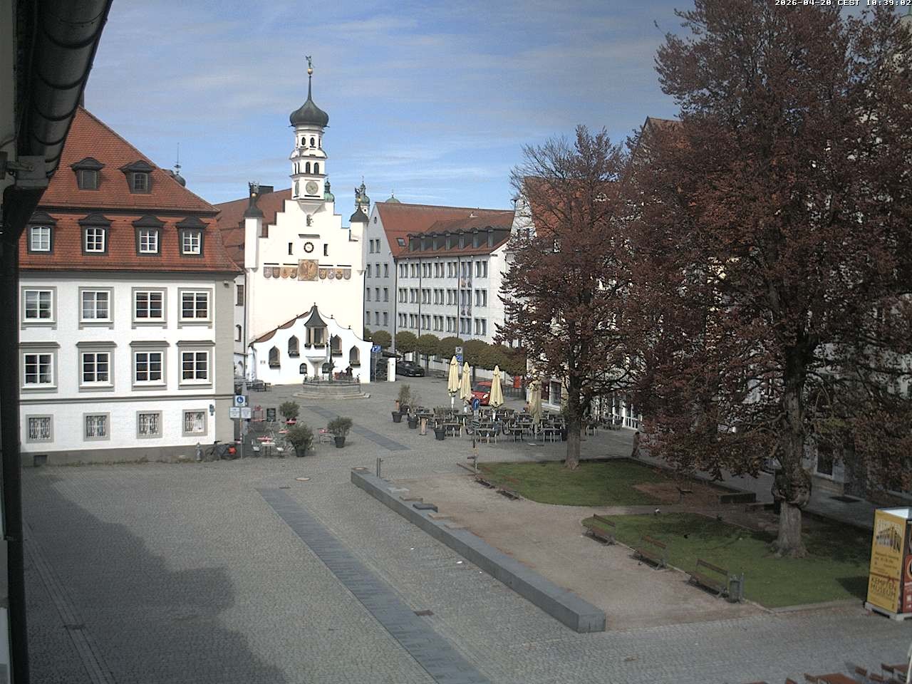 Archiv Foto Webcam Blick auf das Rathaus in Kempten