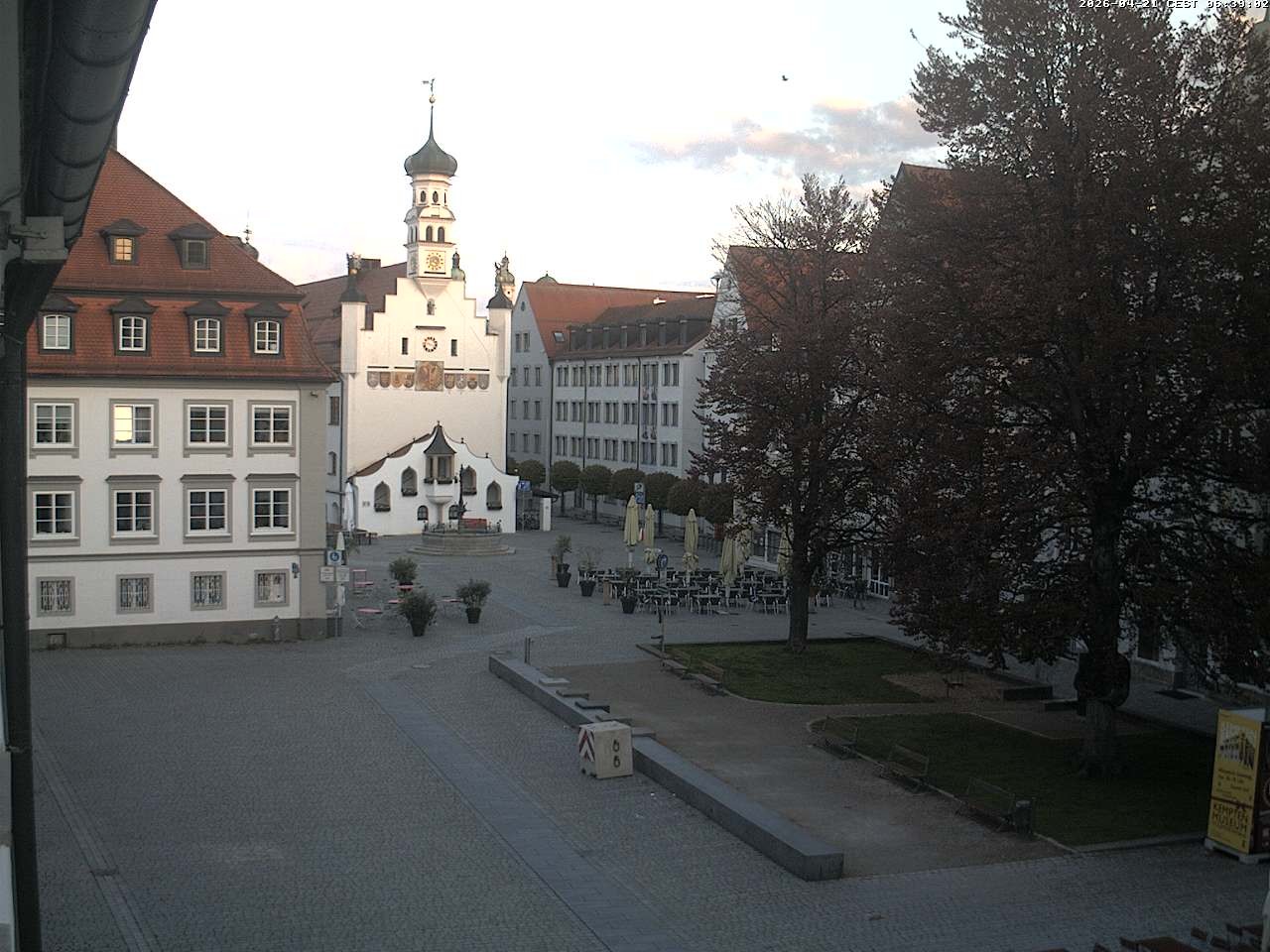 Archiv Foto Webcam Blick auf das Rathaus in Kempten
