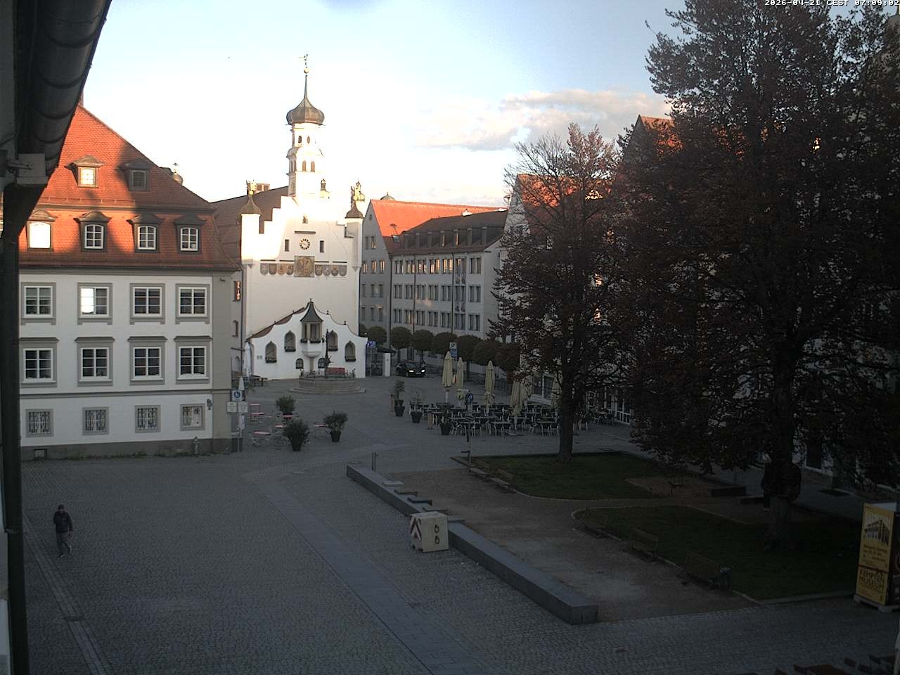 Archiv Foto Webcam Blick auf das Rathaus in Kempten