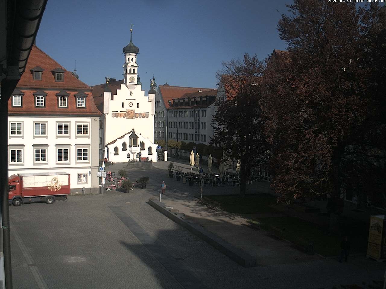 Archiv Foto Webcam Blick auf das Rathaus in Kempten