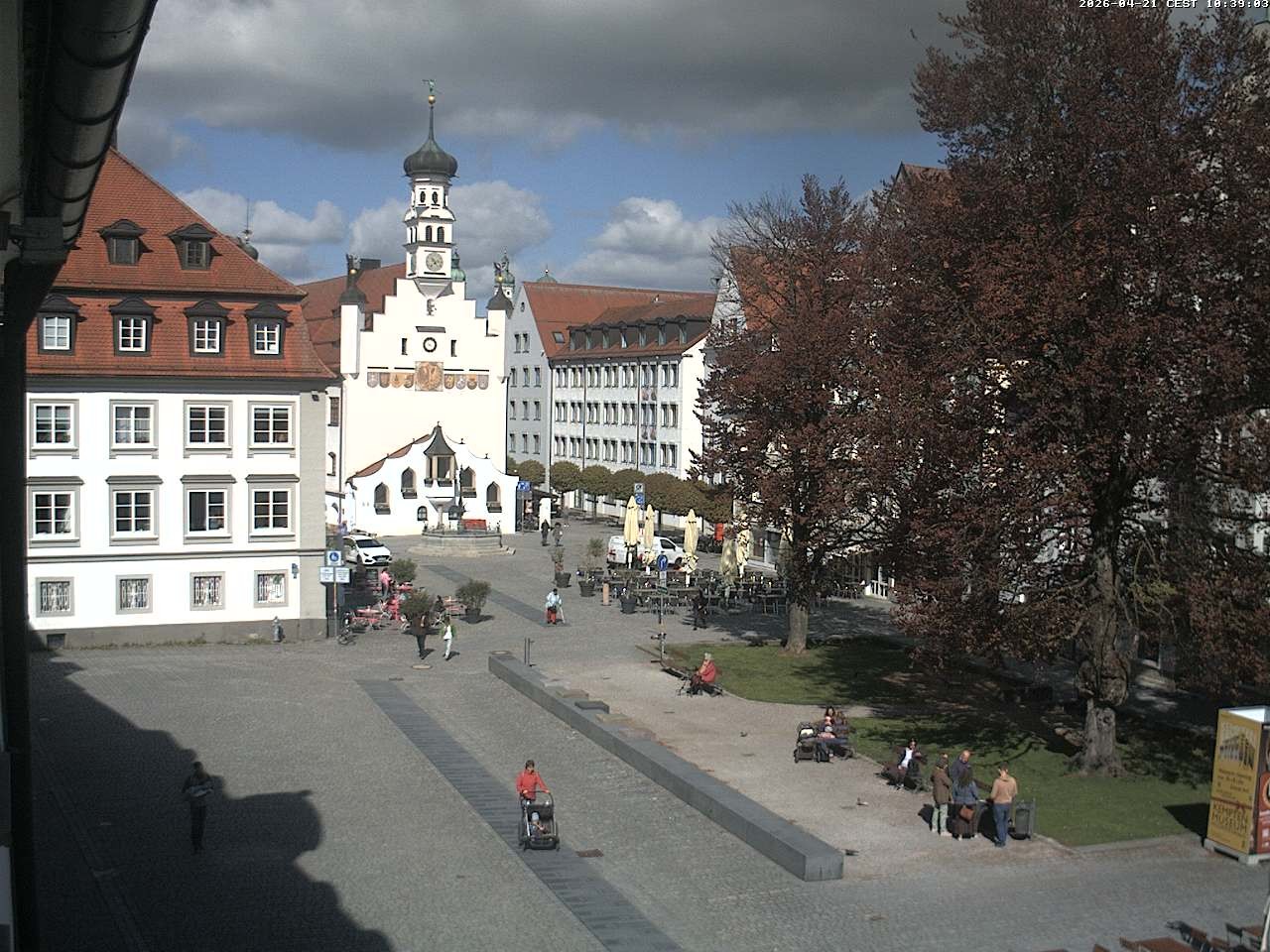 Archiv Foto Webcam Blick auf das Rathaus in Kempten