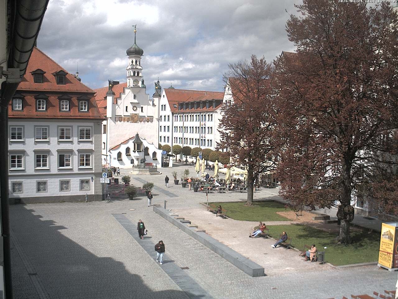 Archiv Foto Webcam Blick auf das Rathaus in Kempten
