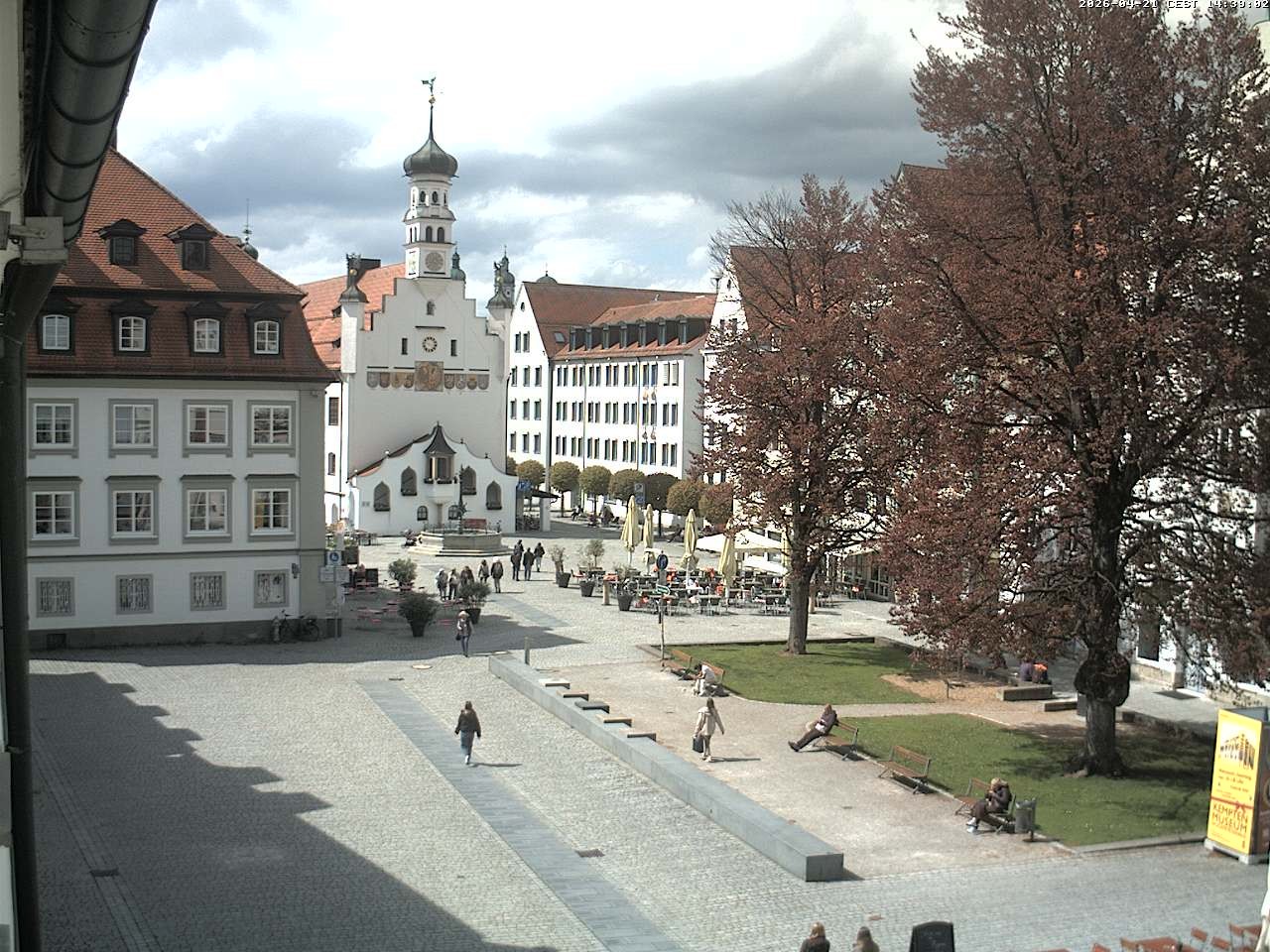 Archiv Foto Webcam Blick auf das Rathaus in Kempten