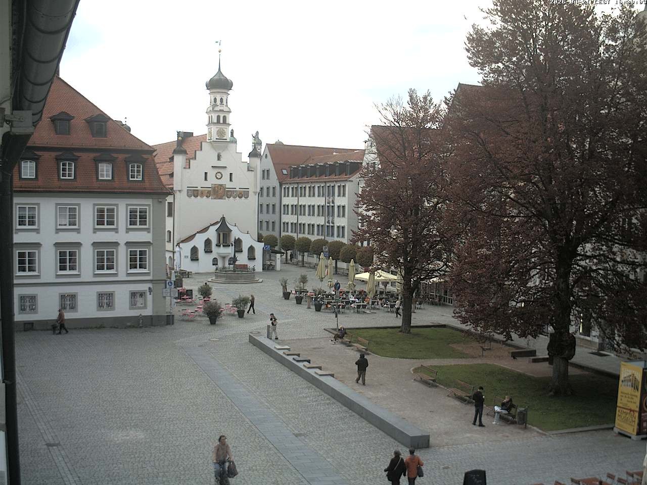 Archiv Foto Webcam Blick auf das Rathaus in Kempten
