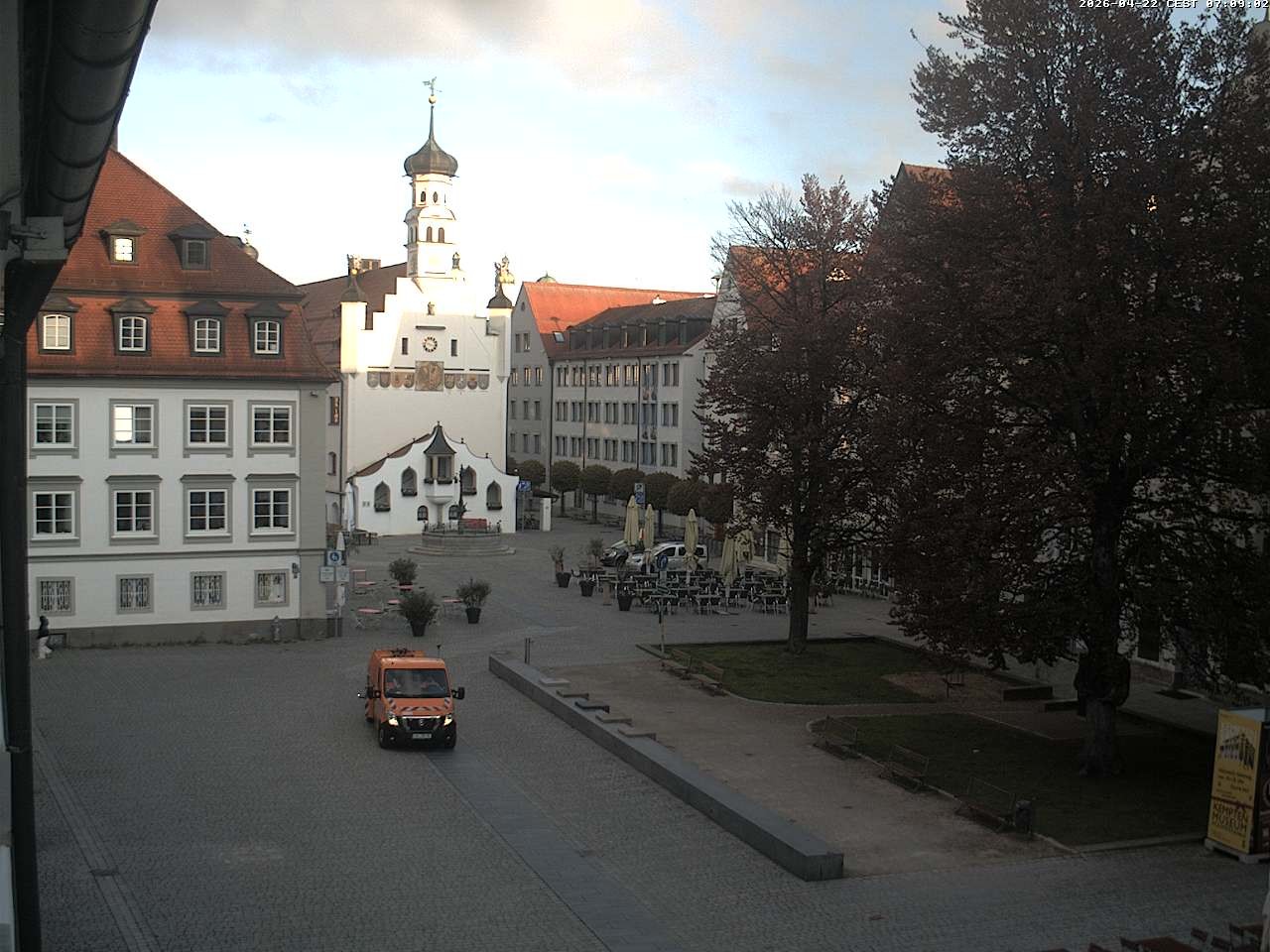 Archiv Foto Webcam Blick auf das Rathaus in Kempten