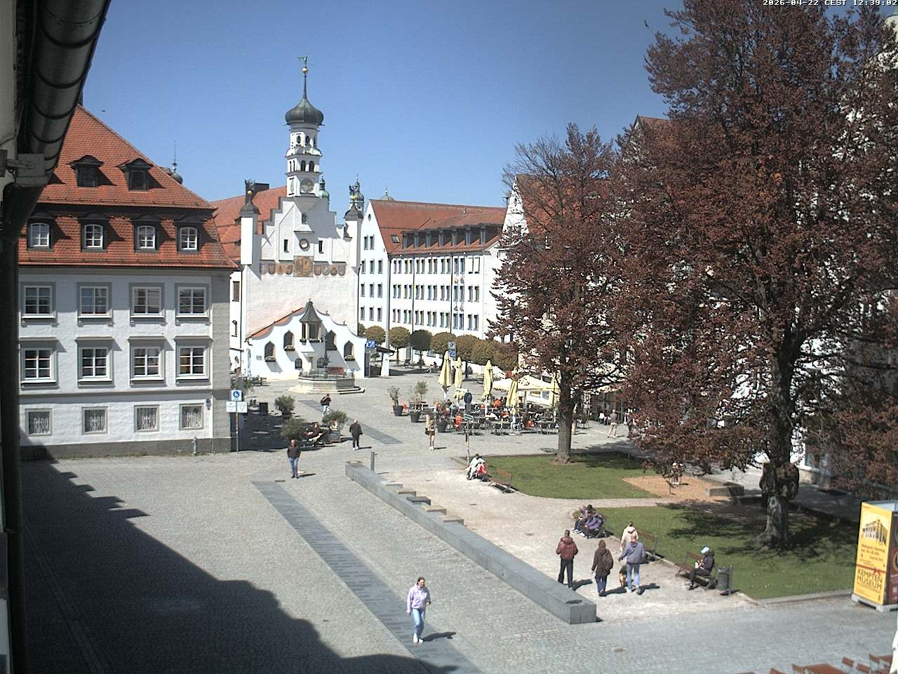 Archiv Foto Webcam Blick auf das Rathaus in Kempten