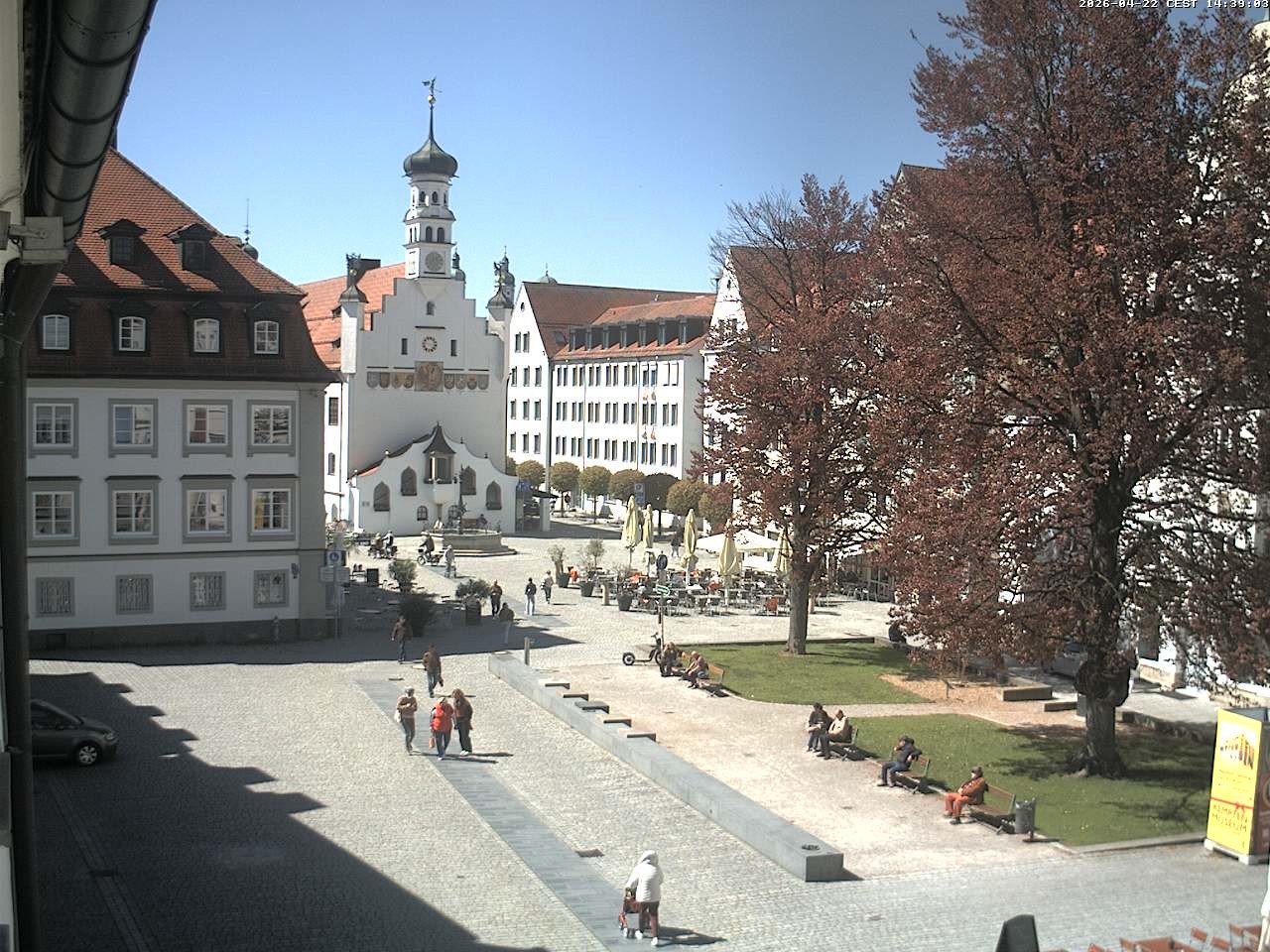 Archiv Foto Webcam Blick auf das Rathaus in Kempten