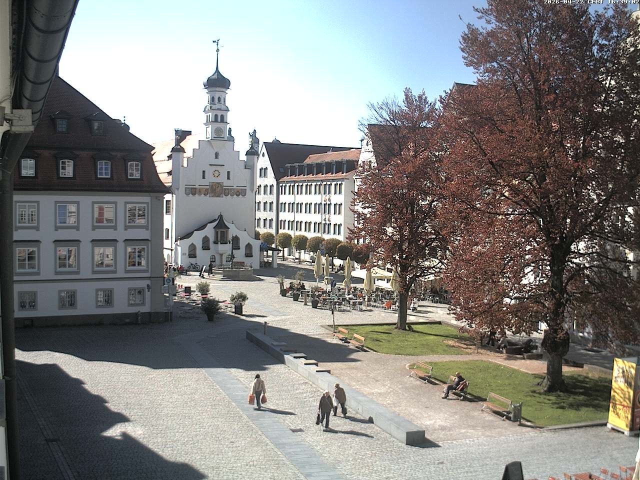 Archiv Foto Webcam Blick auf das Rathaus in Kempten