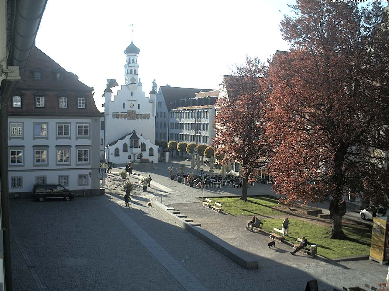 Archiv Foto Webcam Blick auf das Rathaus in Kempten