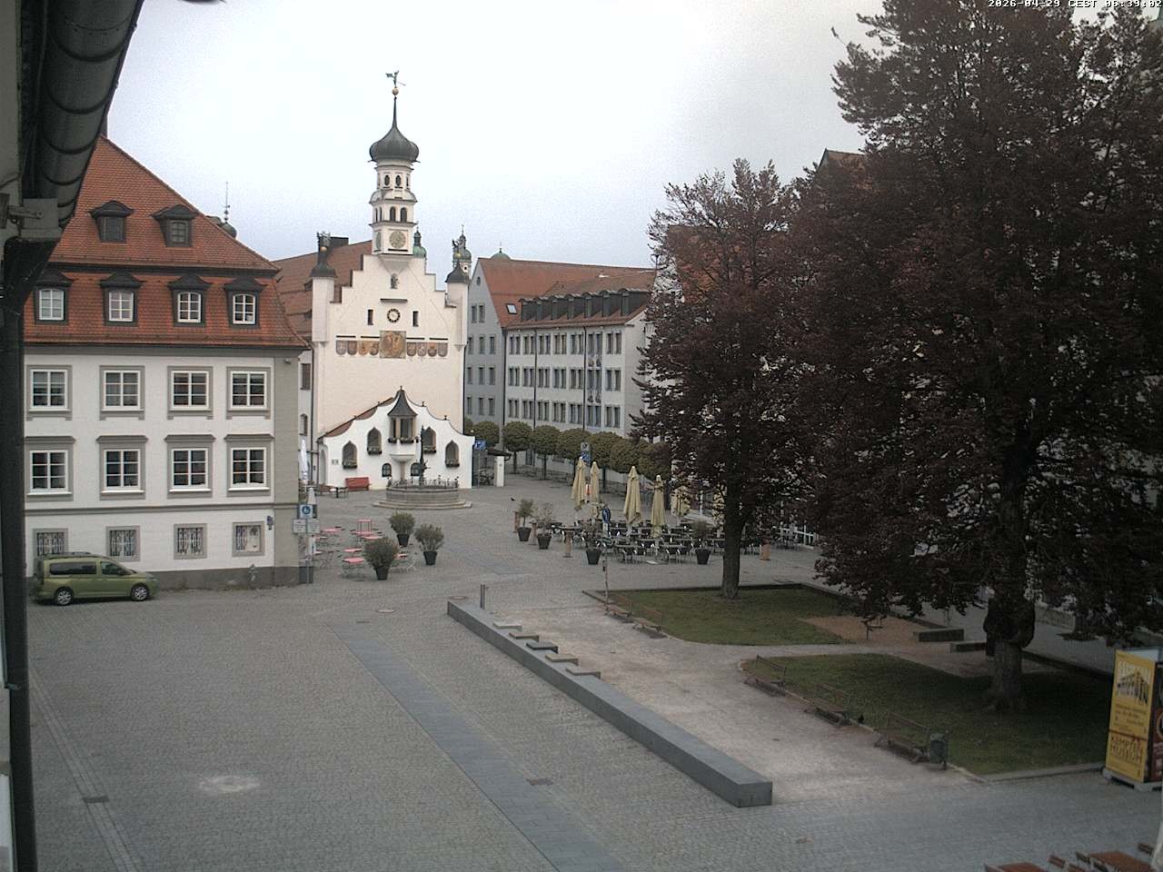 Archiv Foto Webcam Blick auf das Rathaus in Kempten