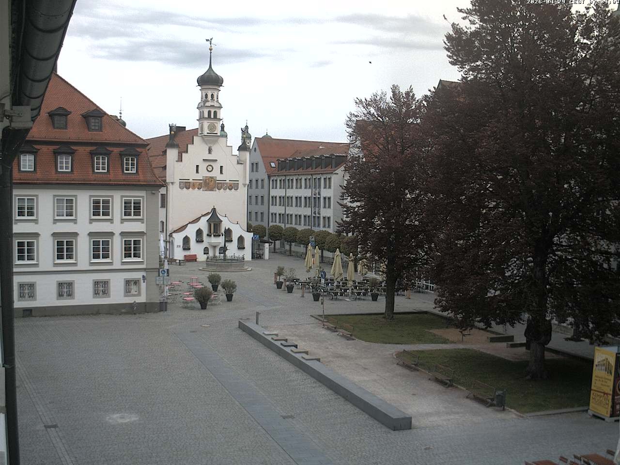 Archiv Foto Webcam Blick auf das Rathaus in Kempten