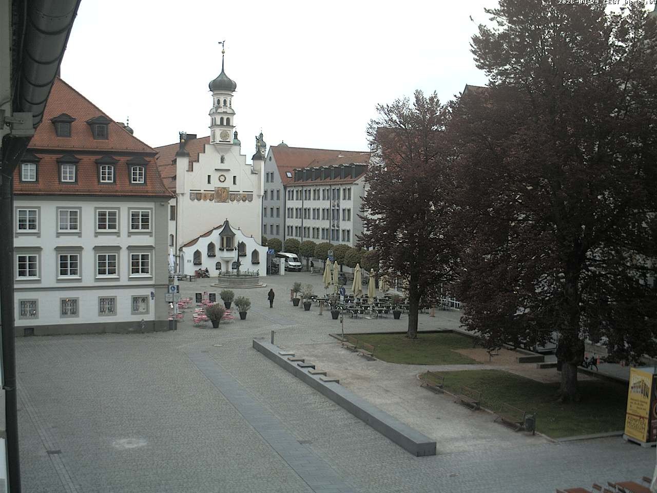 Archiv Foto Webcam Blick auf das Rathaus in Kempten