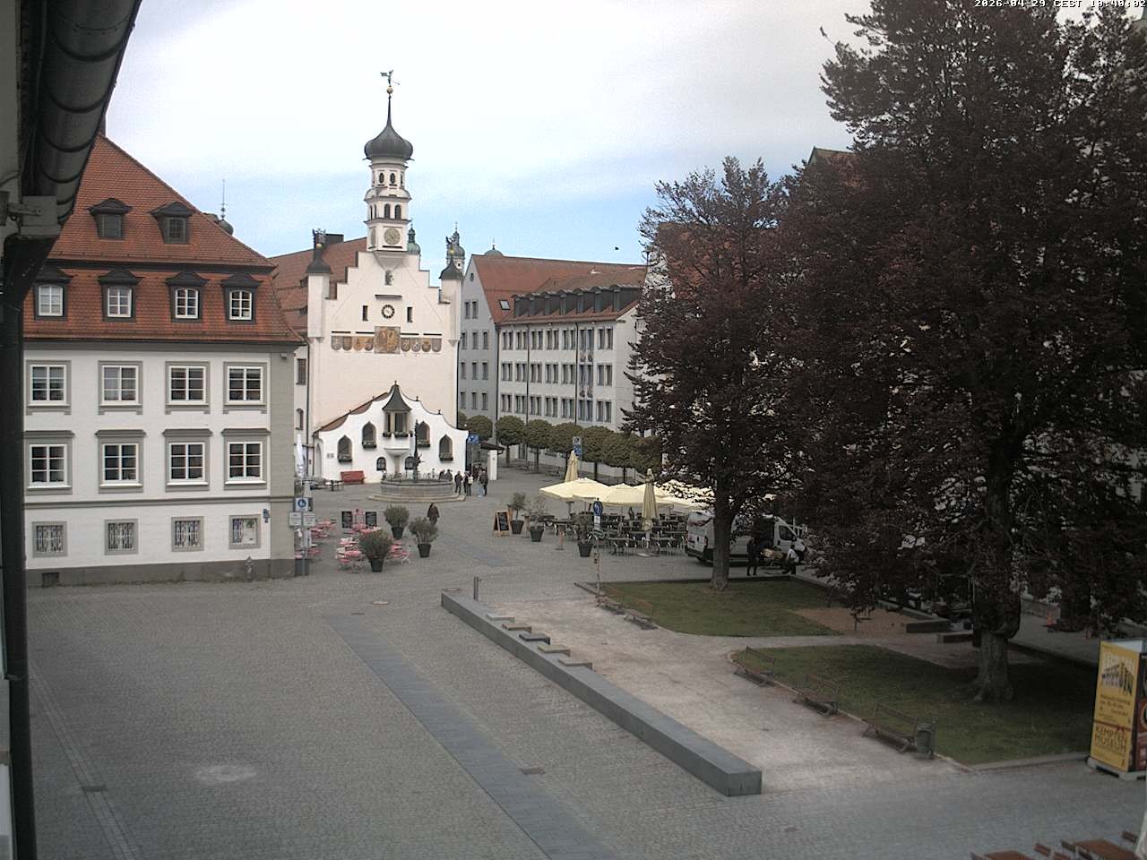 Archiv Foto Webcam Blick auf das Rathaus in Kempten