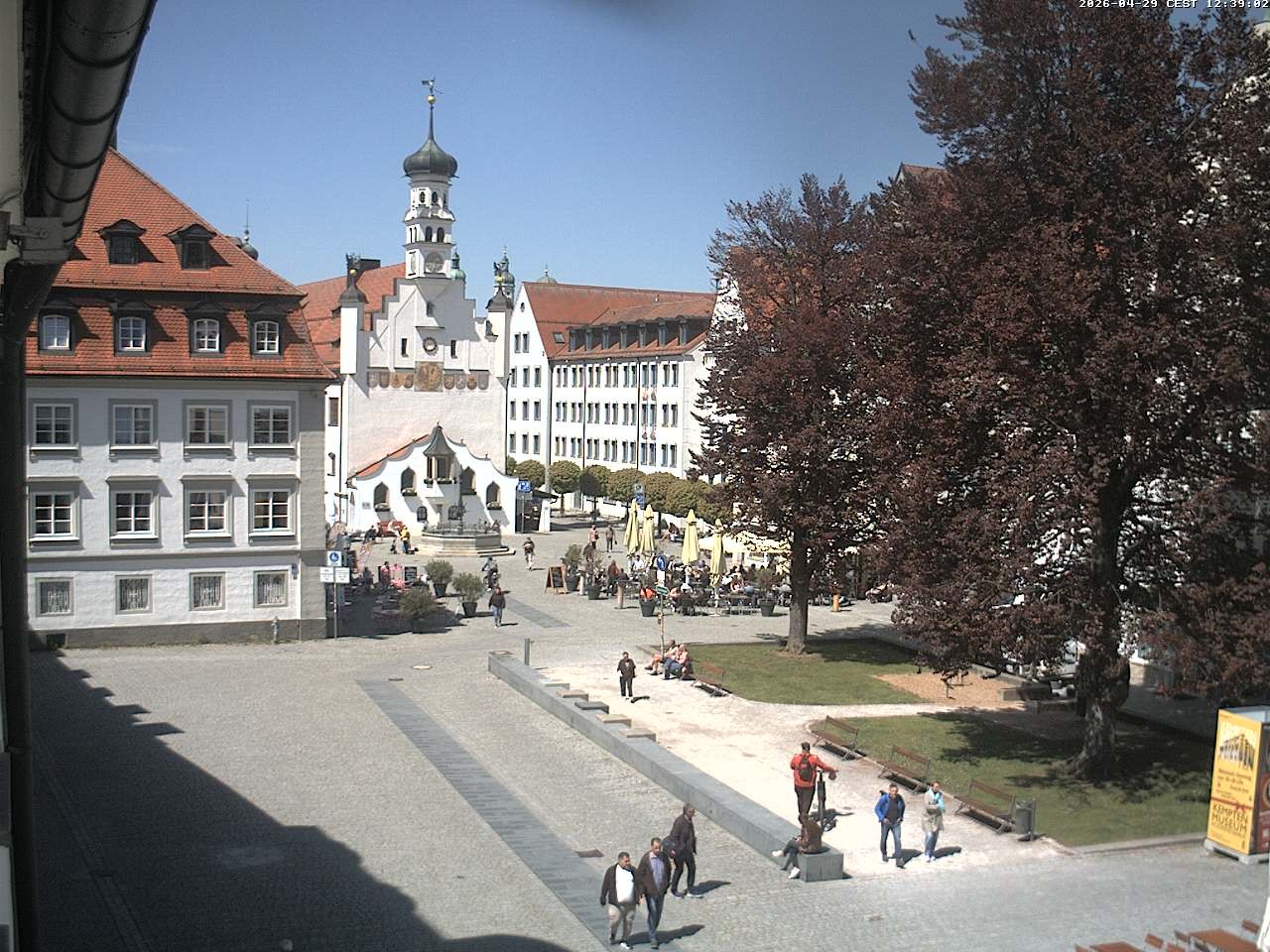 Archiv Foto Webcam Blick auf das Rathaus in Kempten