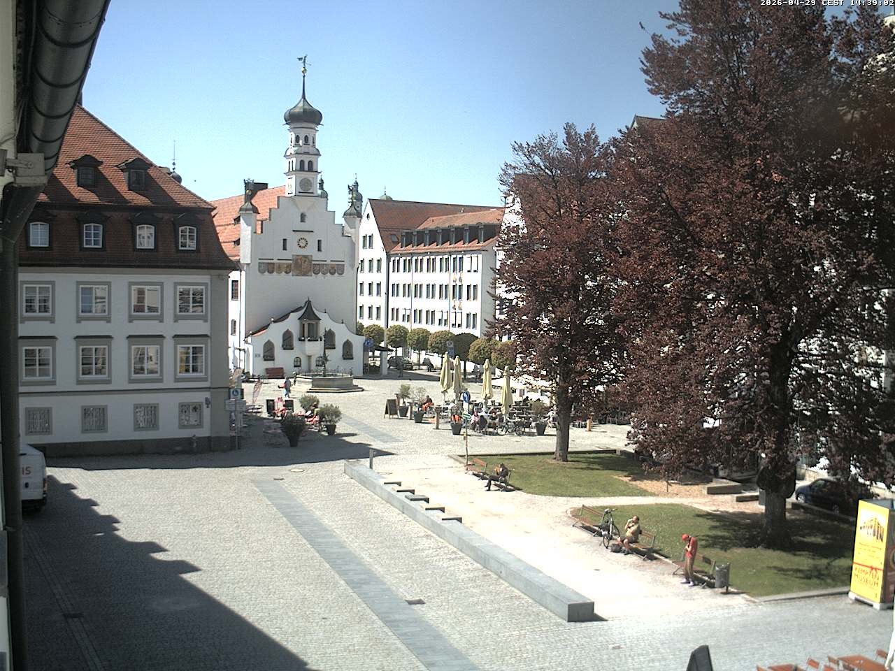 Archiv Foto Webcam Blick auf das Rathaus in Kempten