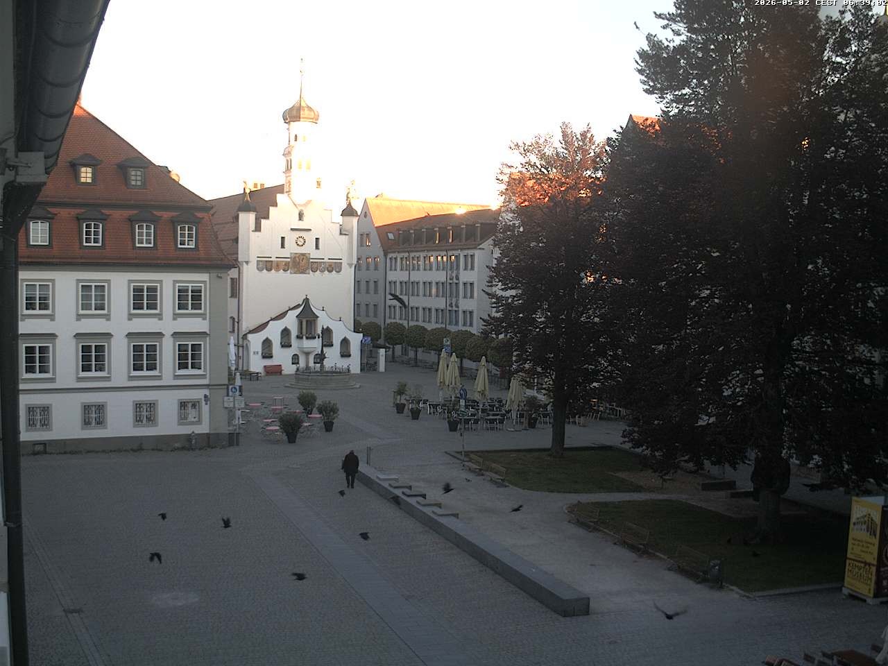 Archiv Foto Webcam Blick auf das Rathaus in Kempten