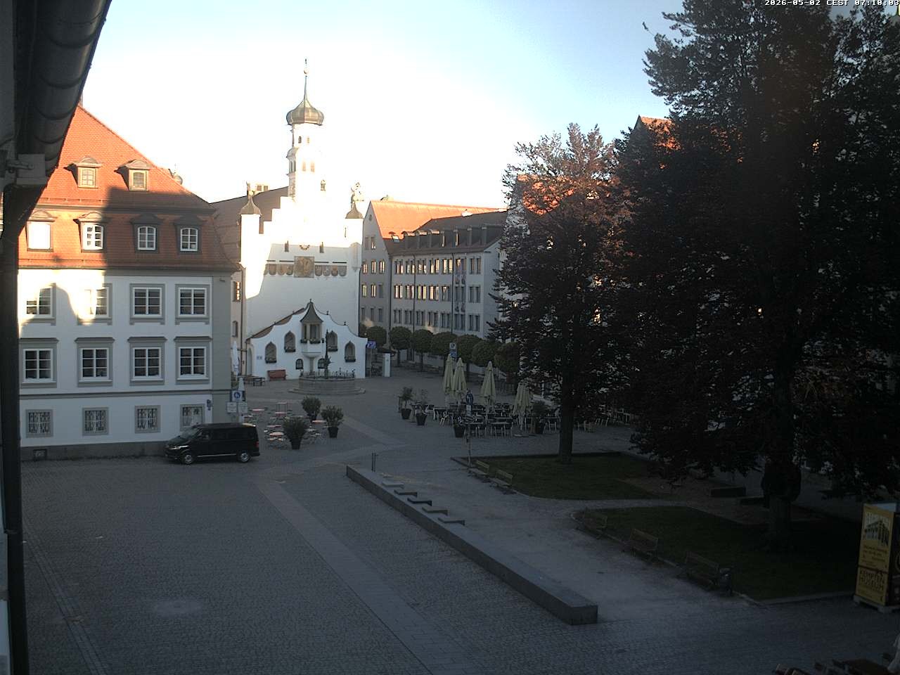 Archiv Foto Webcam Blick auf das Rathaus in Kempten