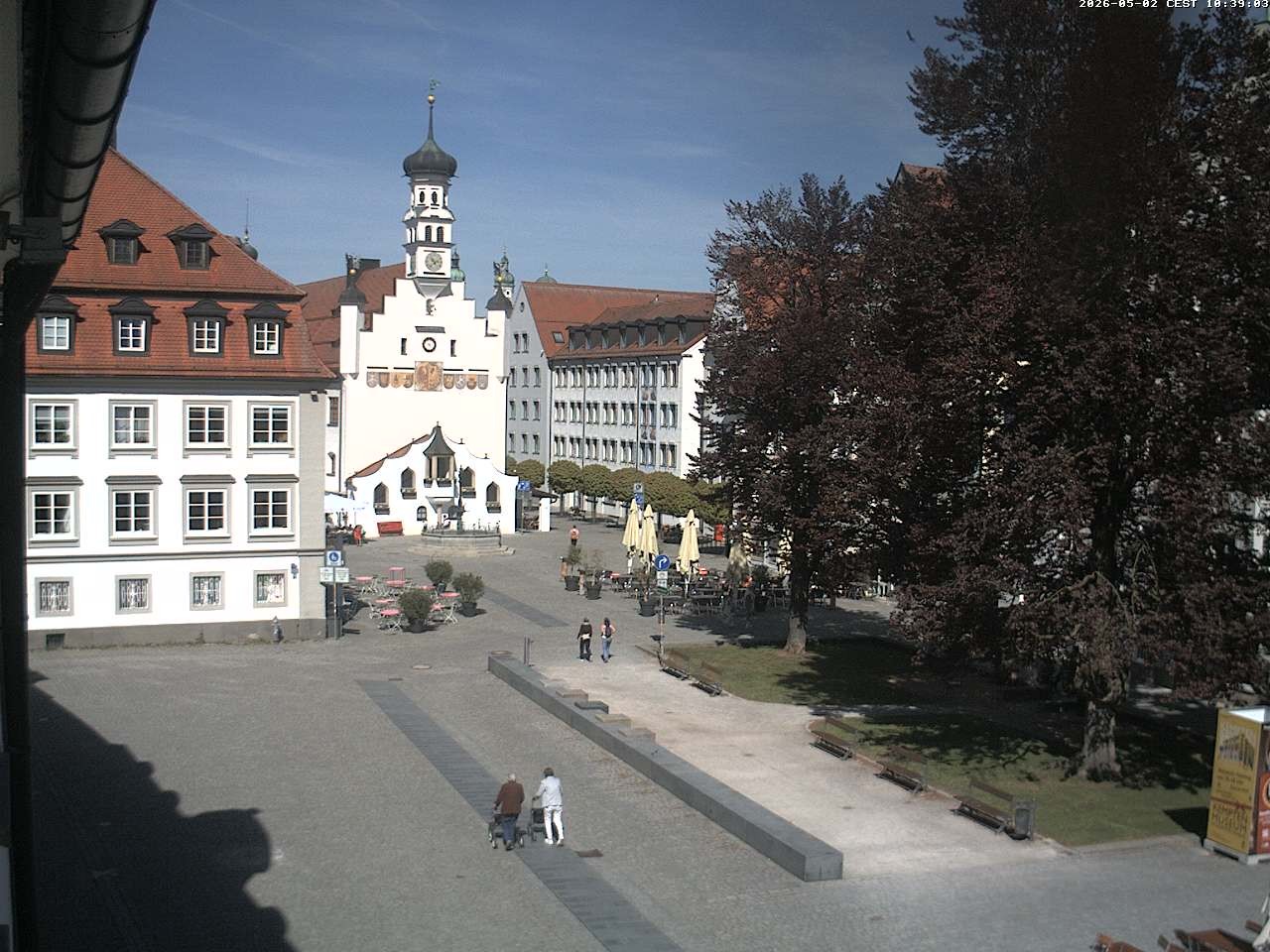 Archiv Foto Webcam Blick auf das Rathaus in Kempten