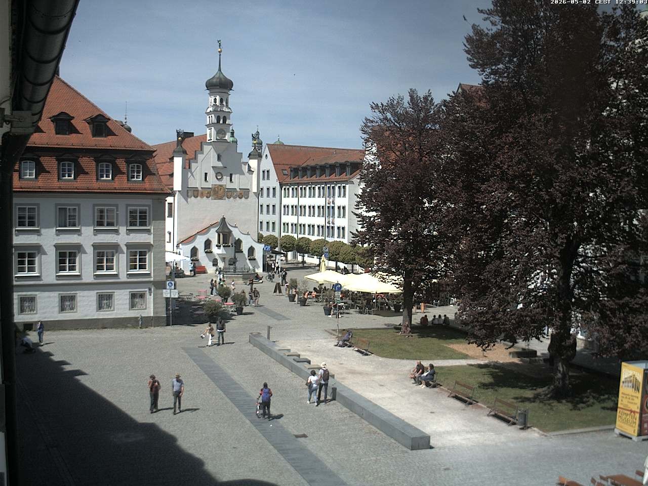 Archiv Foto Webcam Blick auf das Rathaus in Kempten