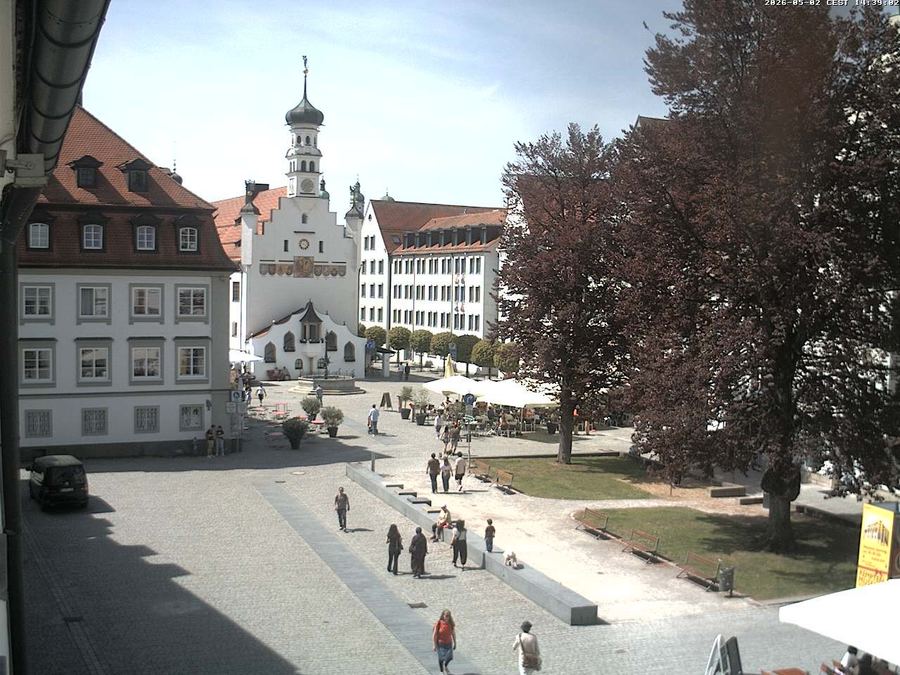 Archiv Foto Webcam Blick auf das Rathaus in Kempten