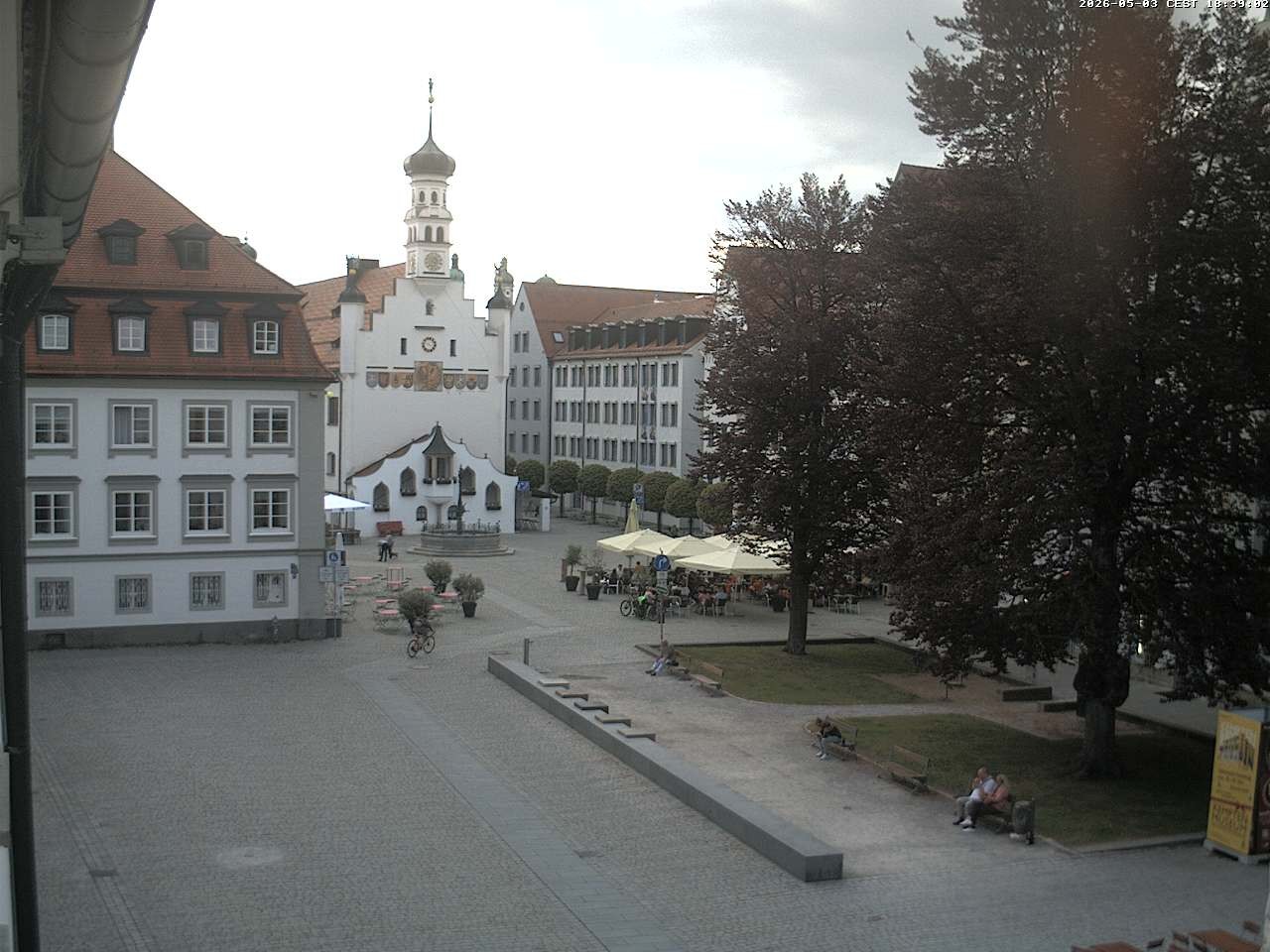 Archiv Foto Webcam Blick auf das Rathaus in Kempten