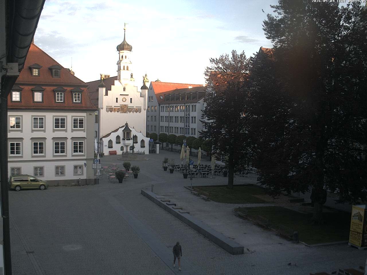Archiv Foto Webcam Blick auf das Rathaus in Kempten