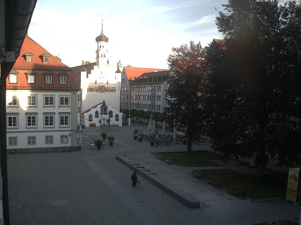 Archiv Foto Webcam Blick auf das Rathaus in Kempten