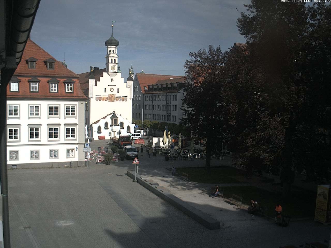 Archiv Foto Webcam Blick auf das Rathaus in Kempten