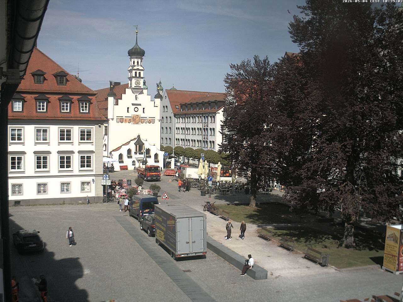 Archiv Foto Webcam Blick auf das Rathaus in Kempten