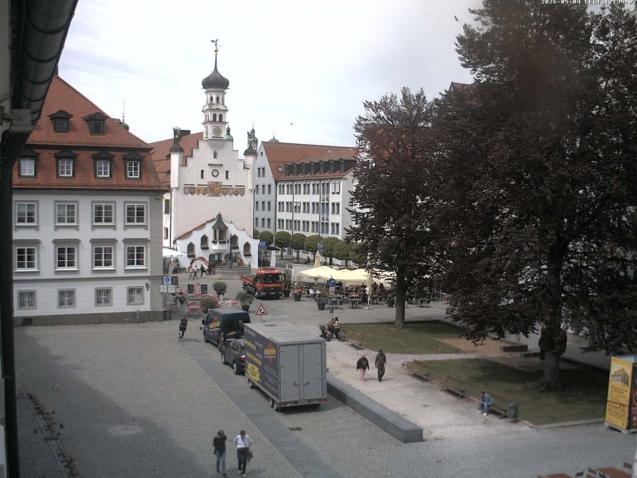 Archiv Foto Webcam Blick auf das Rathaus in Kempten