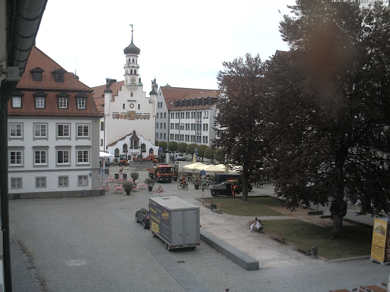 Archiv Foto Webcam Blick auf das Rathaus in Kempten