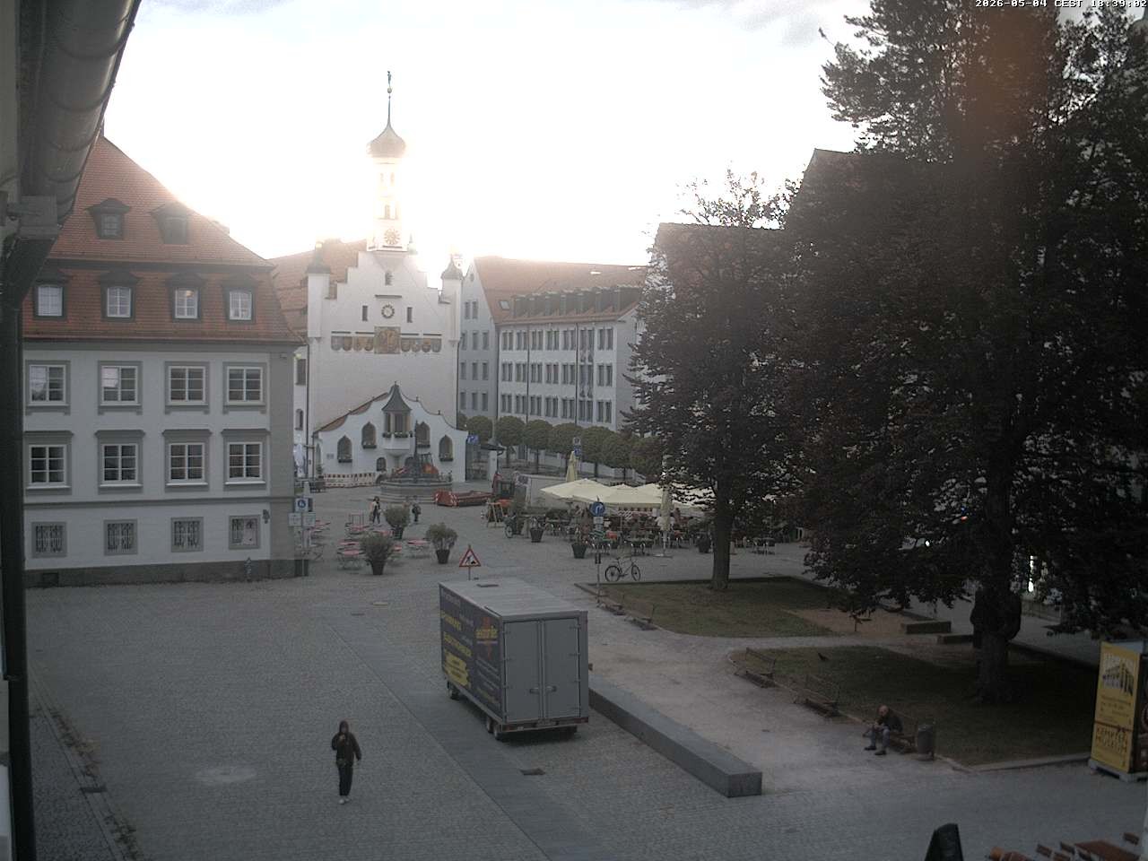 Archiv Foto Webcam Blick auf das Rathaus in Kempten