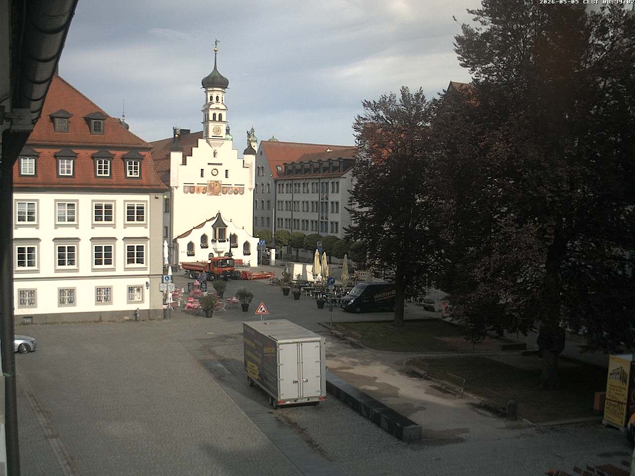 Archiv Foto Webcam Blick auf das Rathaus in Kempten