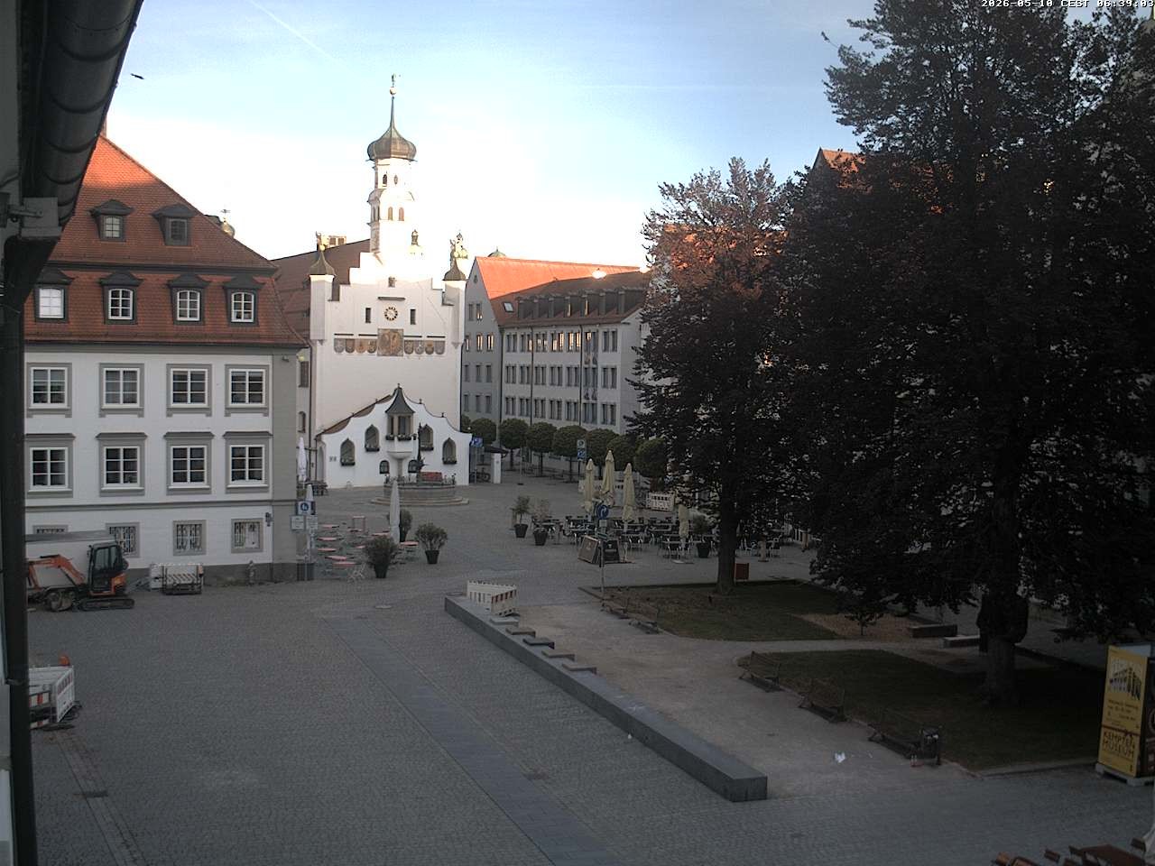 Archiv Foto Webcam Blick auf das Rathaus in Kempten