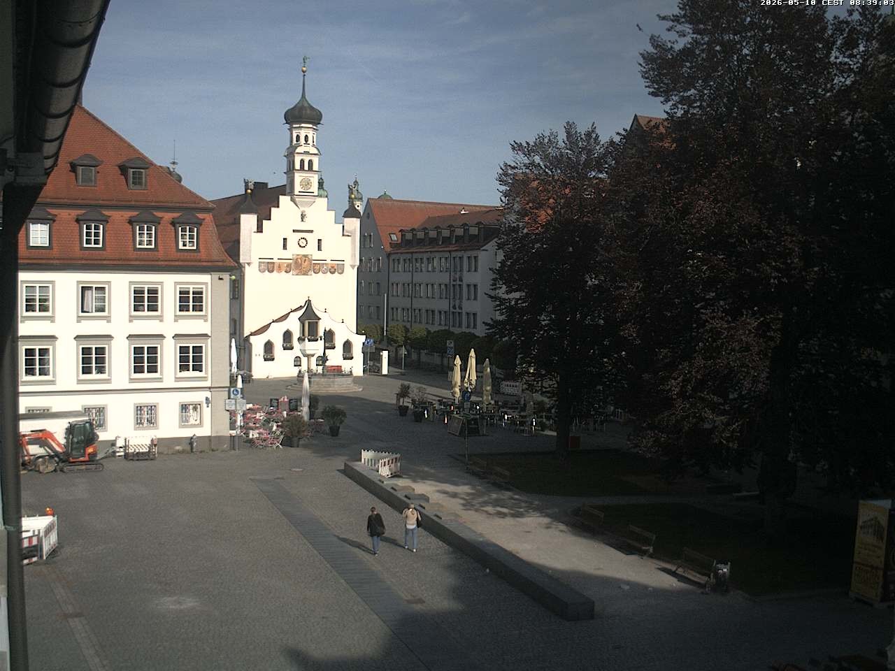 Archiv Foto Webcam Blick auf das Rathaus in Kempten
