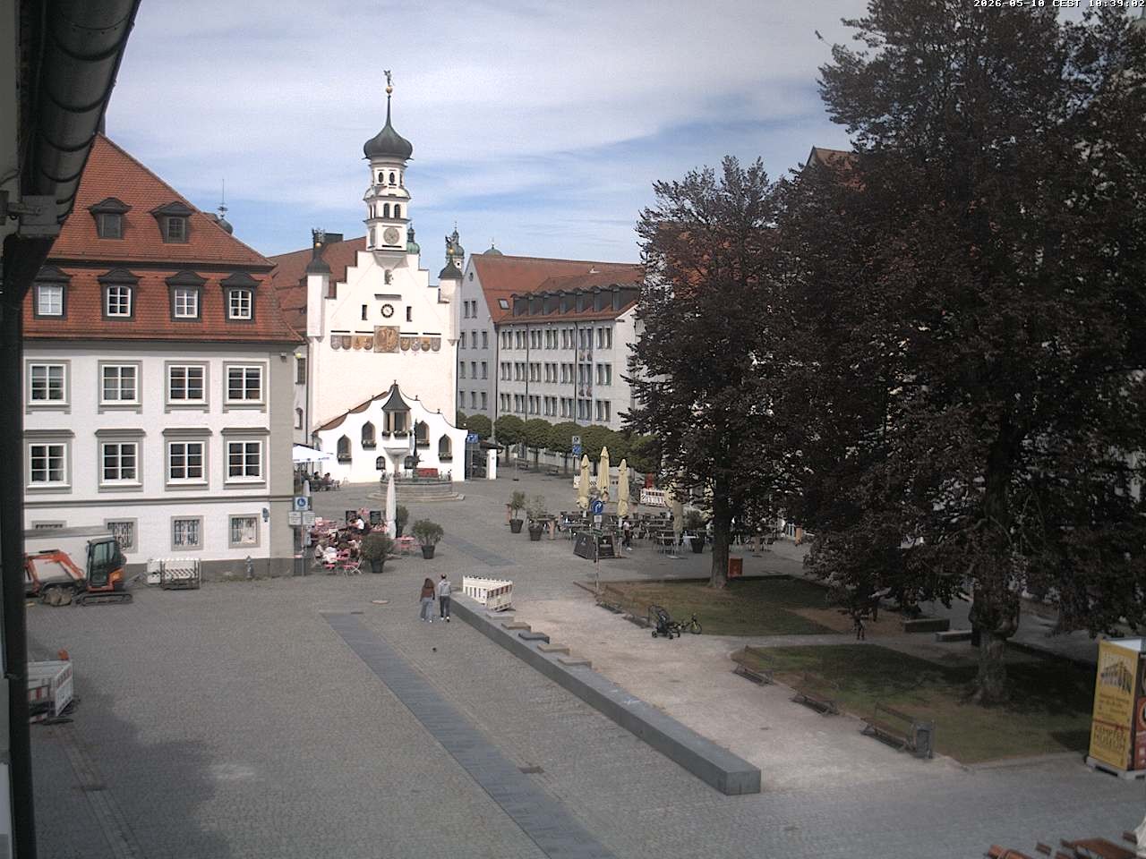 Archiv Foto Webcam Blick auf das Rathaus in Kempten