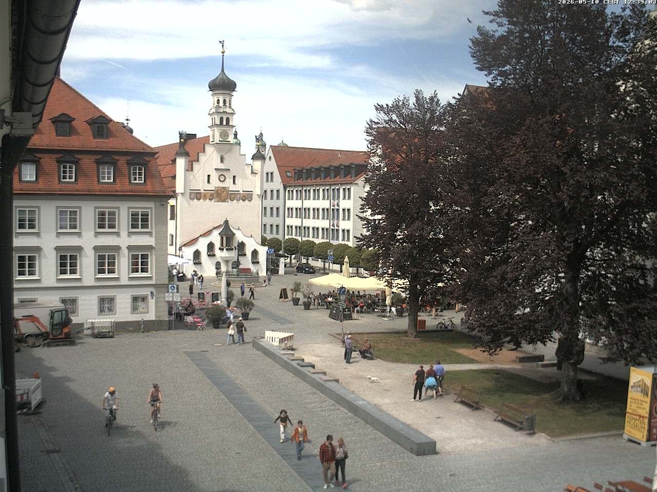 Archiv Foto Webcam Blick auf das Rathaus in Kempten