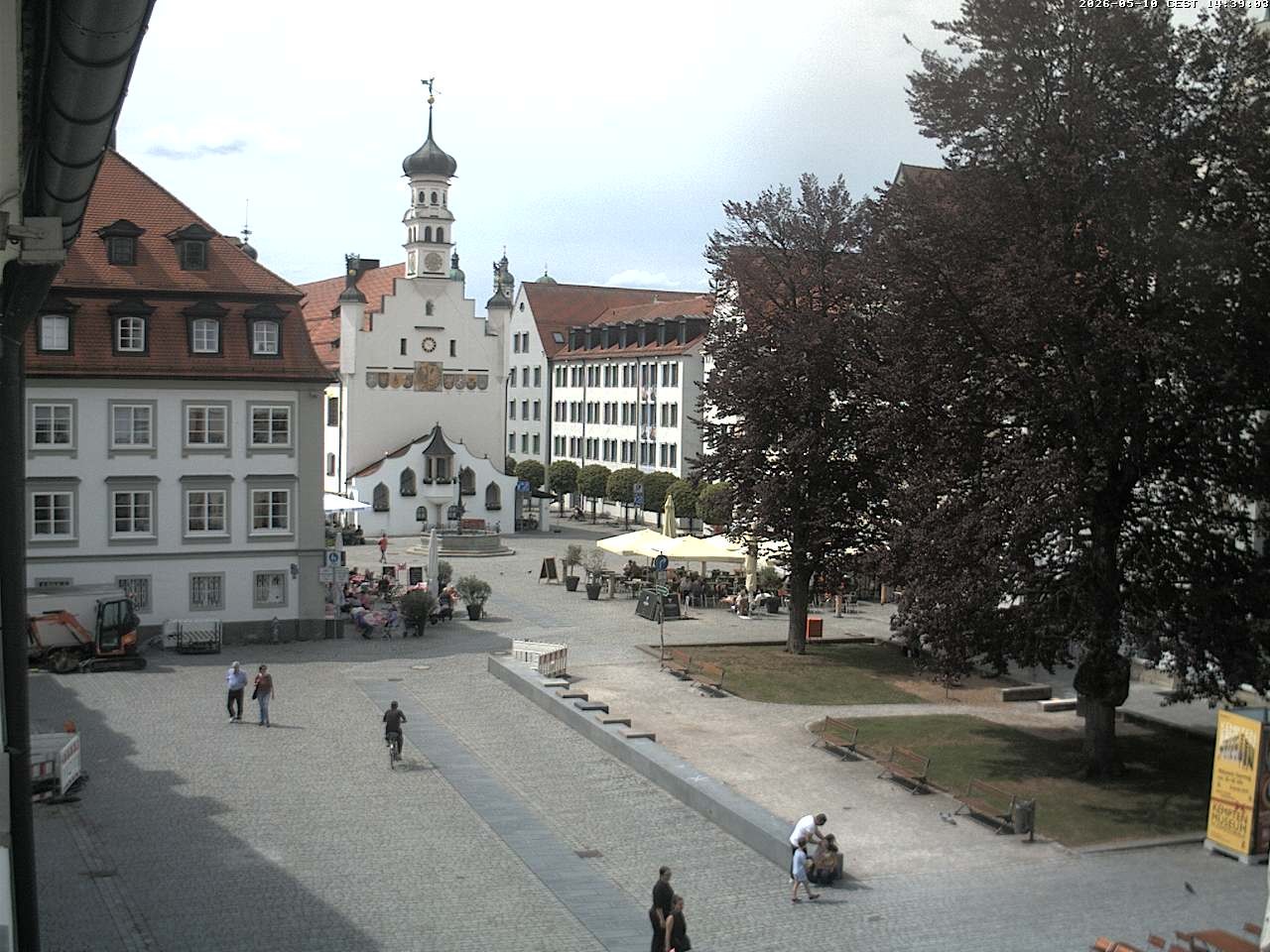 Archiv Foto Webcam Blick auf das Rathaus in Kempten