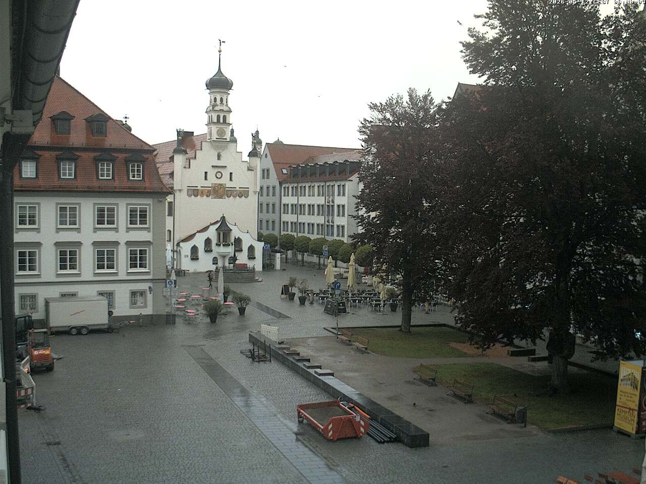 Archiv Foto Webcam Blick auf das Rathaus in Kempten