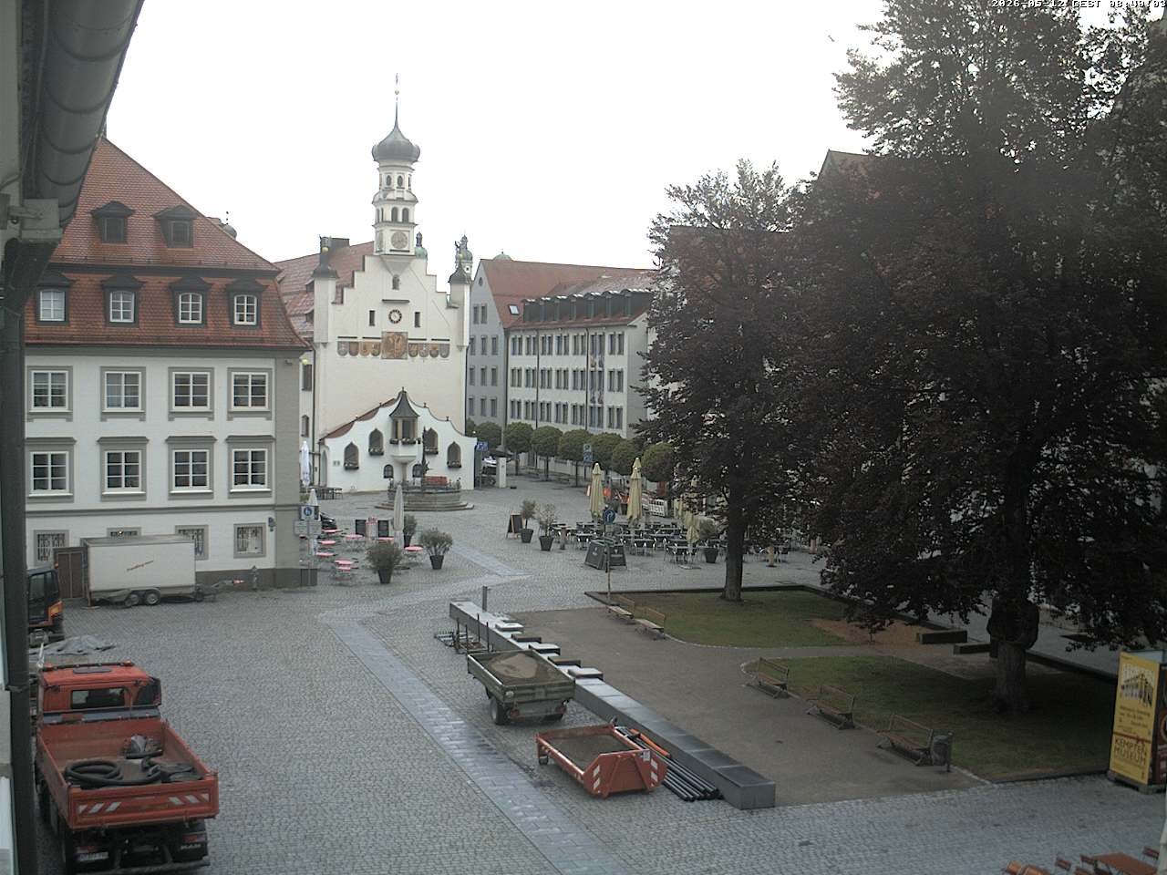 Archiv Foto Webcam Blick auf das Rathaus in Kempten