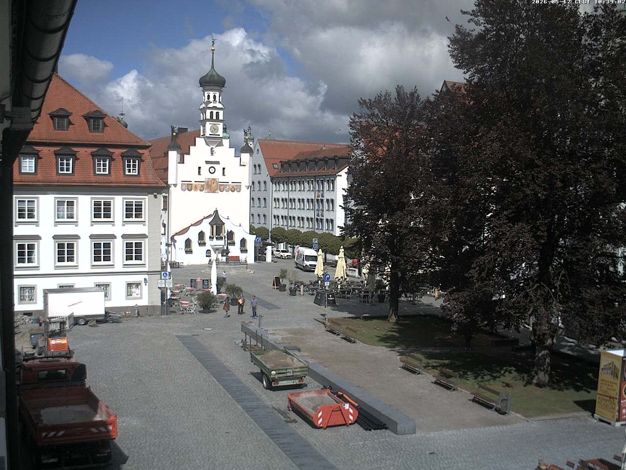 Archiv Foto Webcam Blick auf das Rathaus in Kempten
