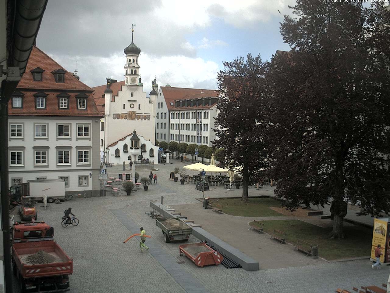 Archiv Foto Webcam Blick auf das Rathaus in Kempten
