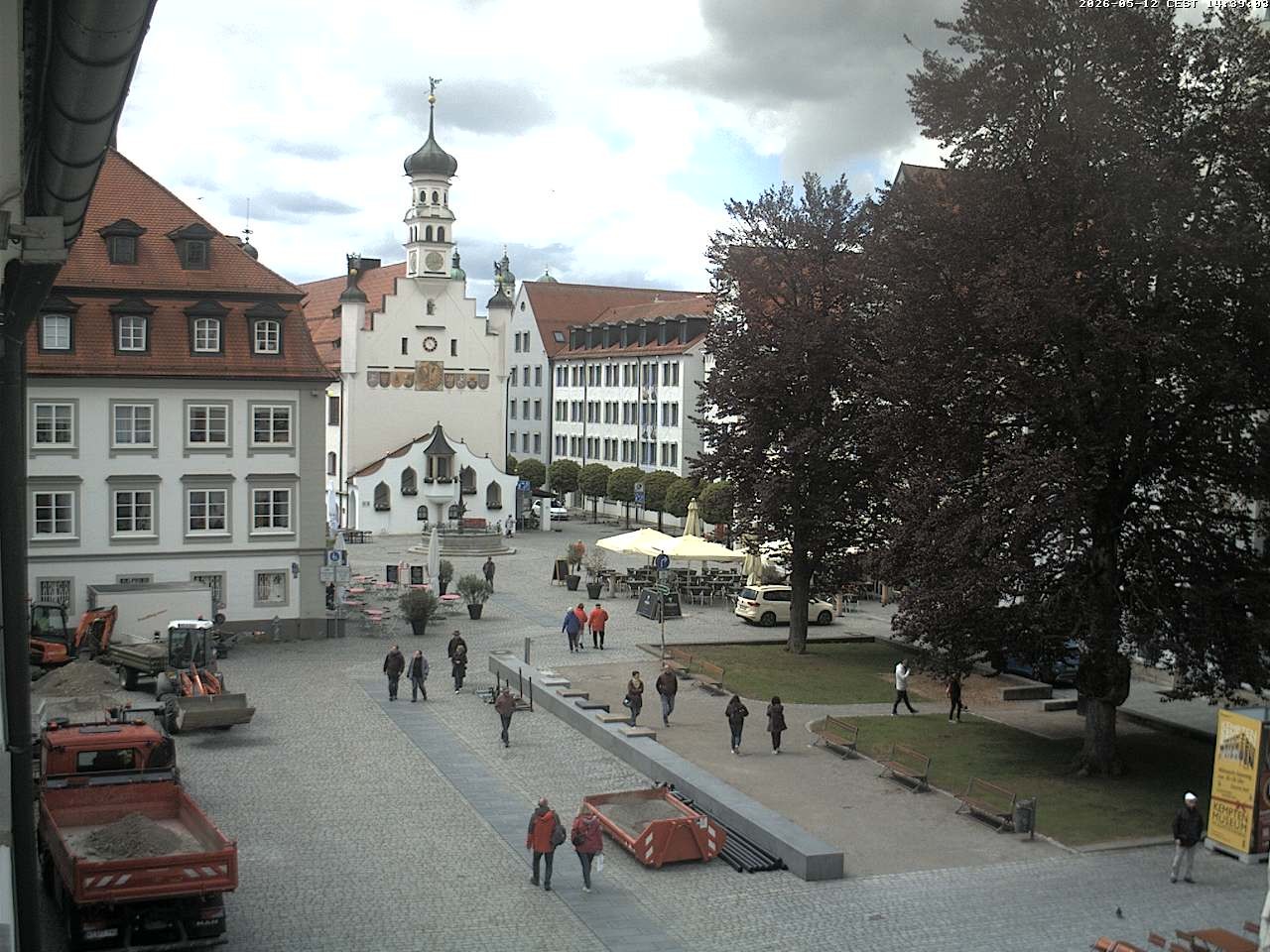 Archiv Foto Webcam Blick auf das Rathaus in Kempten