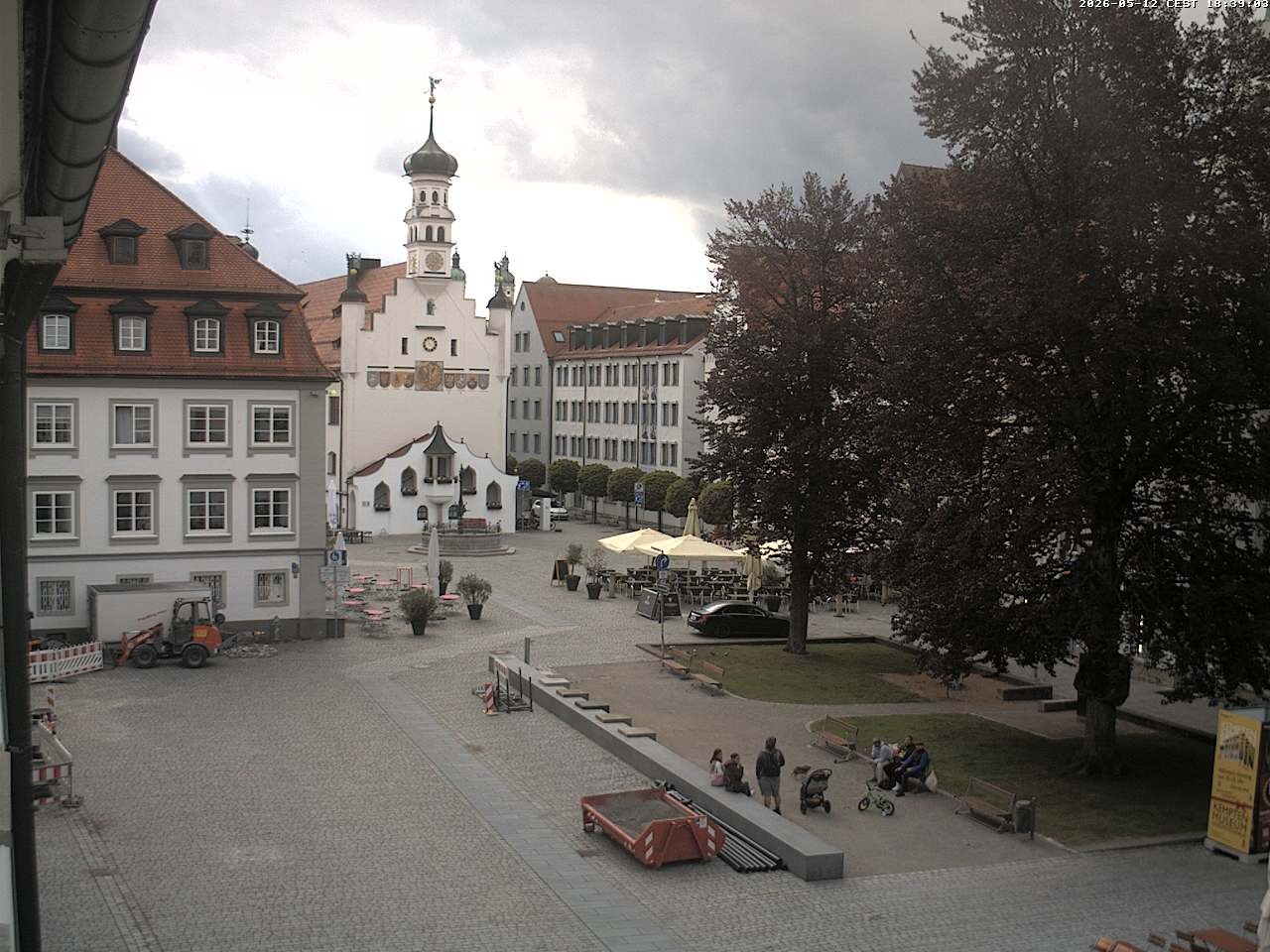 Archiv Foto Webcam Blick auf das Rathaus in Kempten