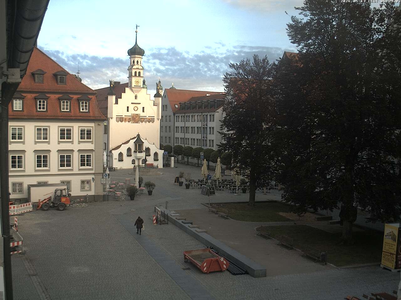 Archiv Foto Webcam Blick auf das Rathaus in Kempten