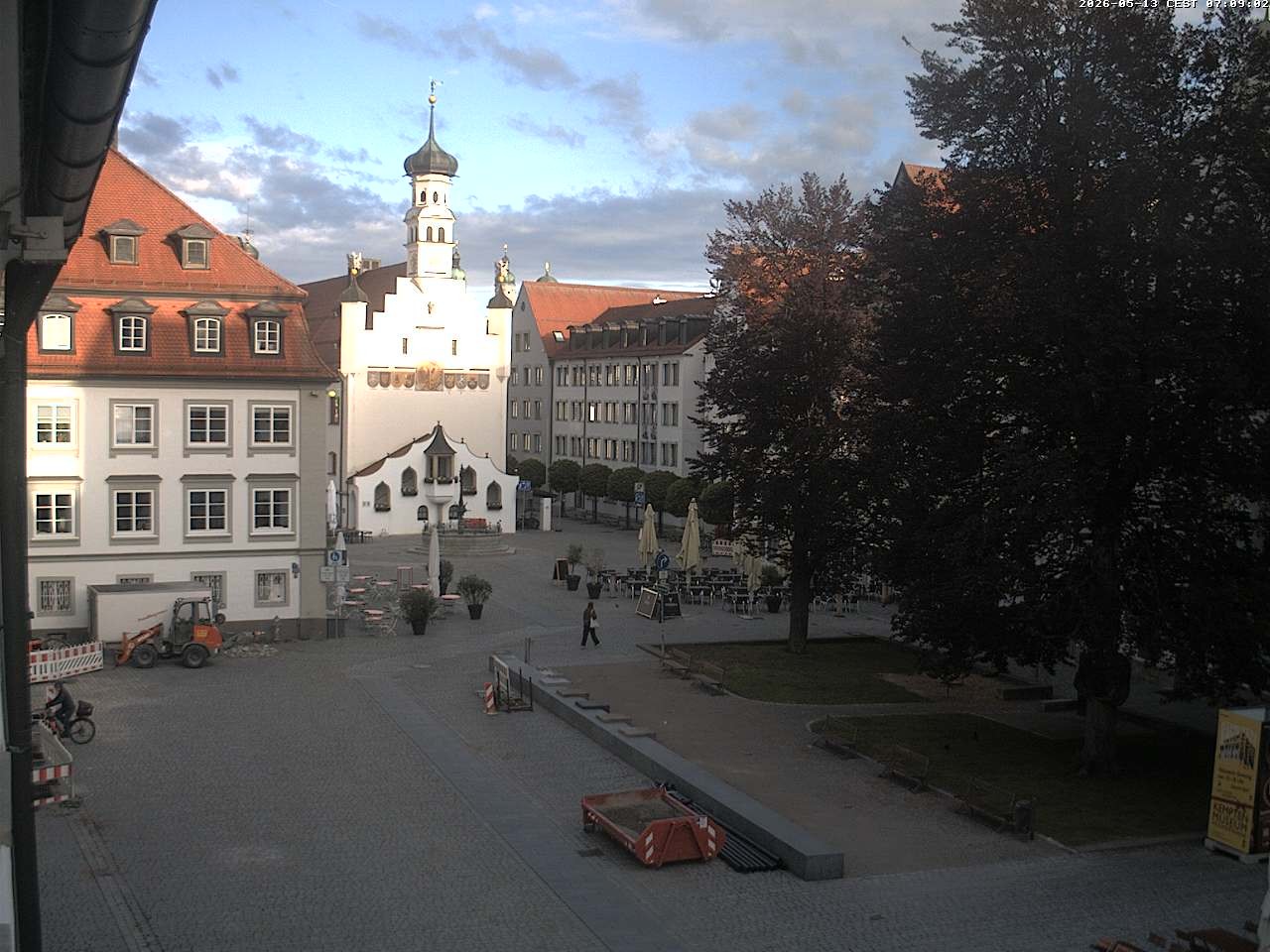 Archiv Foto Webcam Blick auf das Rathaus in Kempten